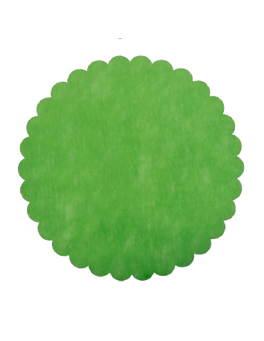 Velo Fata Tondo Smerlato Ø 24 cm - Verde Napoli | G3S Ingrosso