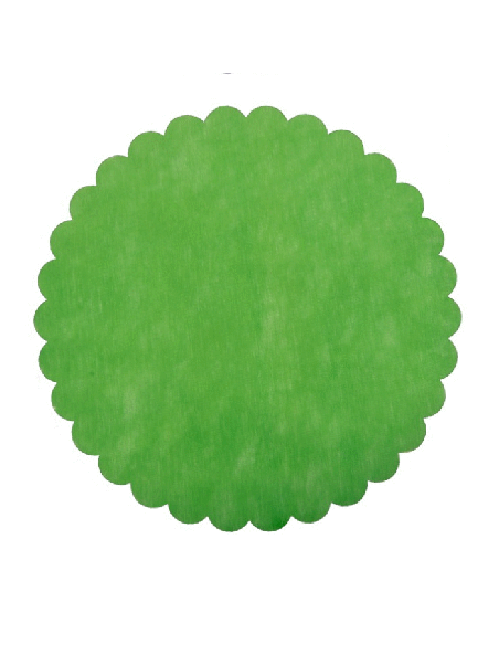 Velo Fata Tondo Smerlato Ø 24 cm - Verde Napoli | G3S Ingrosso