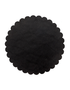Velo Fata Tondo Smerlato Ø 24 cm - Nero | G3S Ingrosso