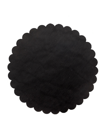 Velo Fata Tondo Smerlato Ø 24 cm - Nero | G3S Ingrosso