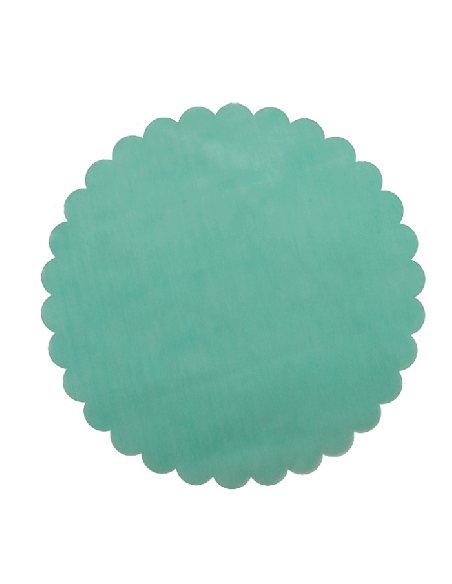 Velo Fata Tondo Smerlato Ø 24 cm - Verde Vita | G3S Ingrosso