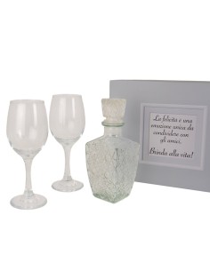 Set Amici bottiglia 400ml + 2 calici 07A204 | G3S
