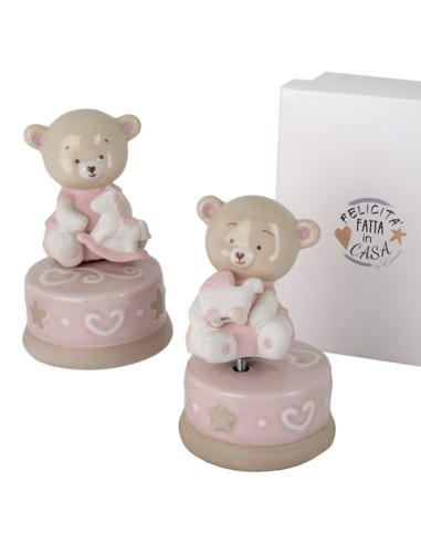 Carillon Orsetto Bibì Rosa Battesimo 03A050 | G3S