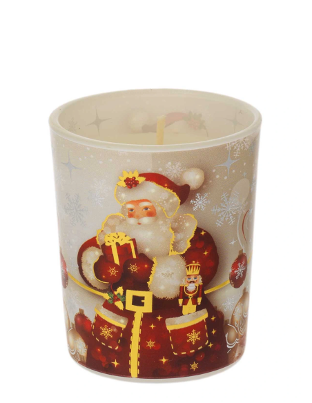 Candela babbo natale bianco vaniglia N8650-01BI | G3S