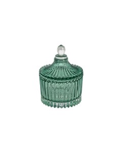 Scatolina verde vetro rigato 6,5x9cm | G3S
