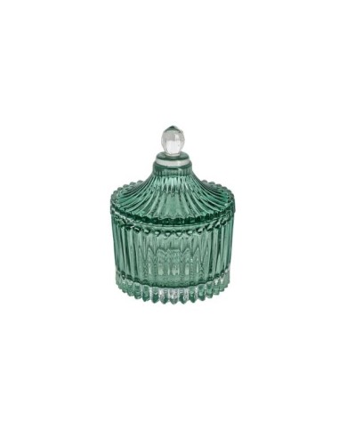 Scatolina verde vetro rigato 6,5x9cm | G3S