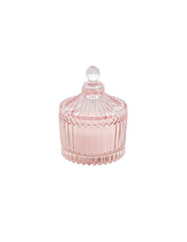 Scatolina rosa vetro rigato 6,5x9cm | G3S