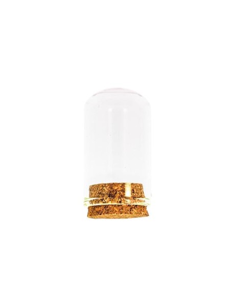 MINI AMPOLLA IN VETRO CON TAPPO IN SUGHERO 3X4,5CM | G3S
