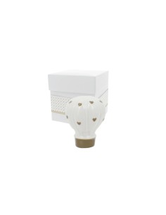 Mongolfiera con cuori beige porcellana 6,5x8cm | G3S