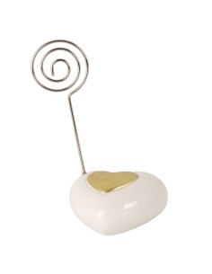 Clip Cuore Oro in porcellana 02A363 | G3S
