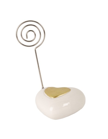 Clip Cuore Oro in porcellana 02A363 | G3S