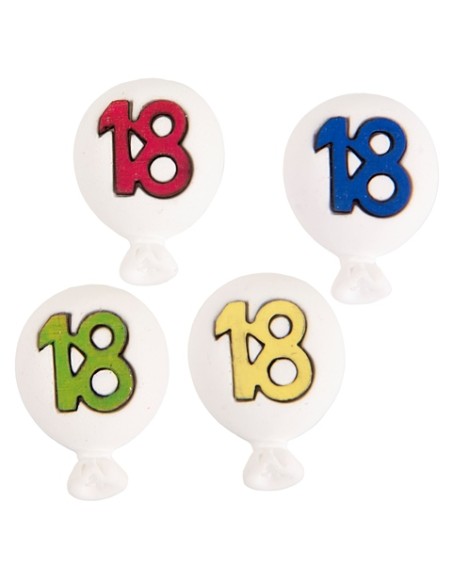 Applicazione in gesso Palloncino 18° 18 Compleanno 08A194 | G3S