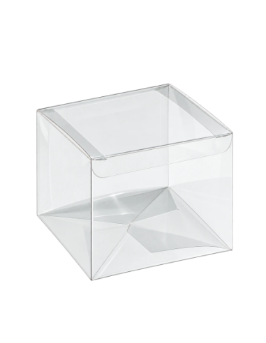 Scatola automatica in PET trasparente 10x10x8cm