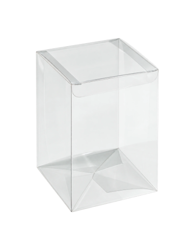 Scatola a scatto in PET trasparente 10x10x12cm