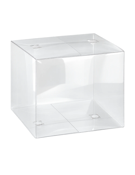 Scatola a scatto in PET trasparente 25x25x25cm