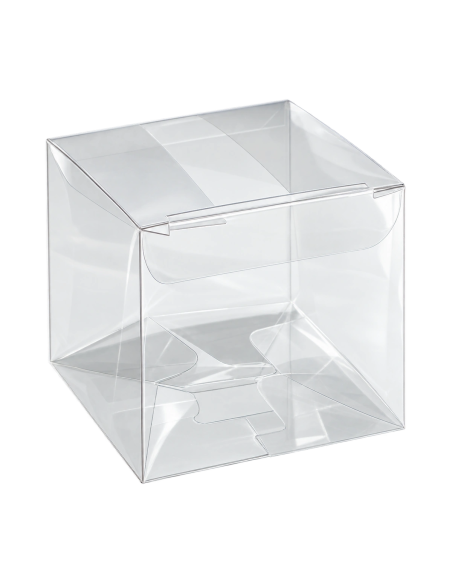 Scatola a scatto in PET trasparente 5x5x5cm