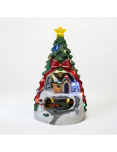 Giostra Albero con Treno LED Natale