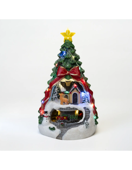 Giostra Albero con Treno LED Natale