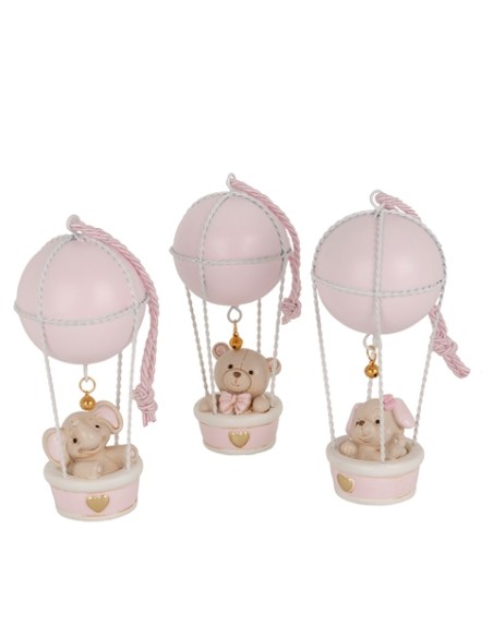 Mongolfiera Baby Rosa Battesimo 04A416 | G3S