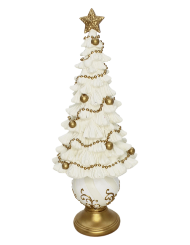 Albero in poliresina crema/oro - 13X32