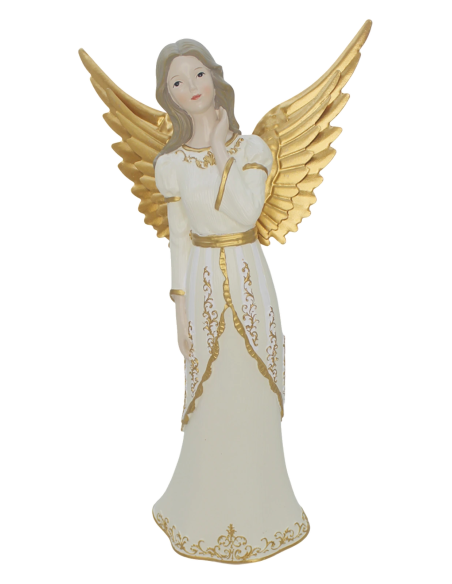 Angelo in poliresina crema/oro - 17X10X40