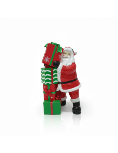 Babbo natale regge pacchi regalo 36 cm