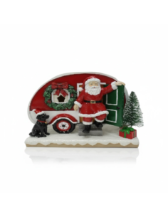 Babbo natale su roulotte con LED