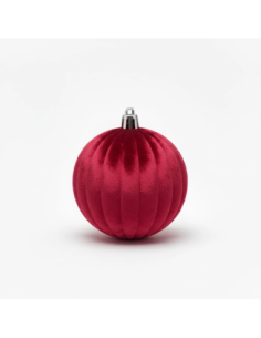 Box sfera floccata rigata bordeaux ø 20 cm