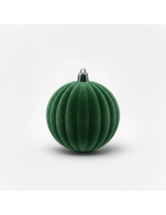 Box sfera floccata rigata verde ø 20 cm