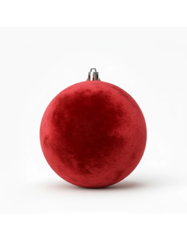 Box sfera floccata rosso ø 20 cm