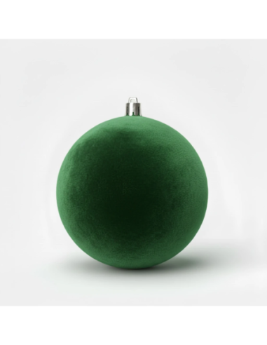 Box sfera floccata verde ø 15 cm