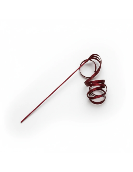 Stelo riccio glitter bordeaux 53 cm