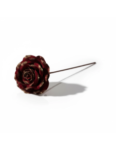 Stelo rosa glitter bordeaux 45 cm