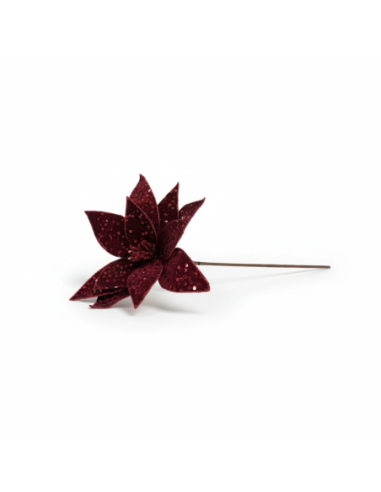 Stella di natale glitter bordeaux 45 cm