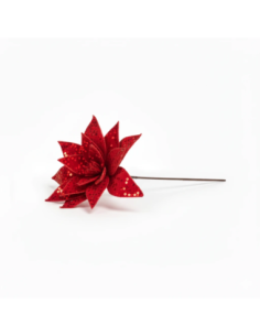 Stella di natale glitter rosso 45 cm 2