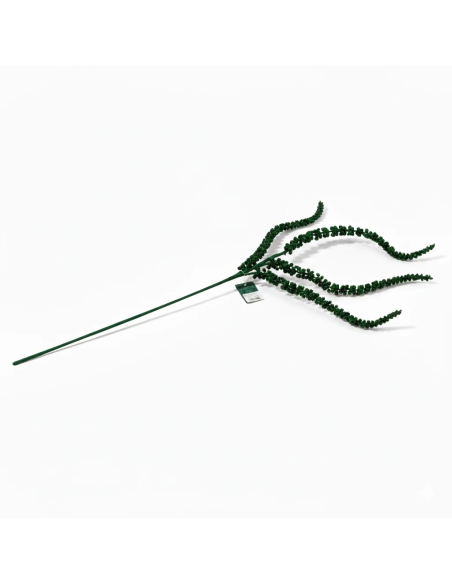 Stelo 3 fasci glitter verde 93 cm