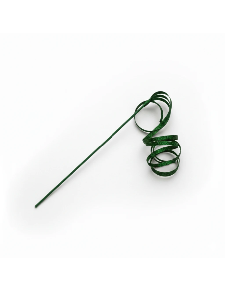 Stelo riccio glitter verde 53 cm