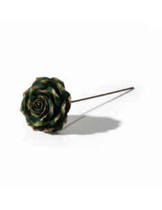 Stelo rosa glitter verde 45 cm 2
