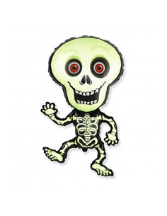 Palloncino Mylar Halloween Scheletro Verde SuperShape 40" - 101cm - 1pz | G3S Party