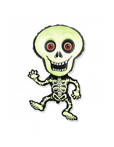 Palloncino Mylar Halloween Scheletro Verde SuperShape 40" - 101cm - 1pz | G3S Party