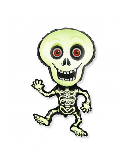 Palloncino Mylar Halloween Scheletro Verde SuperShape 40" - 101cm - 1pz | G3S Party
