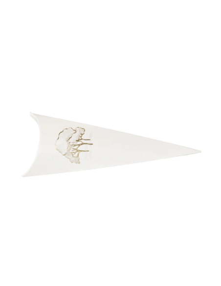 Cono Busta 19cm INTRECCI AVORIO con stampa a caldo a rilievo Florentina Scotton