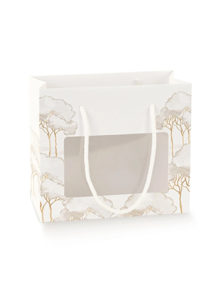 Shopperbox 16x8x14cm con Finsestra PLA e Cordini INTRECCI AVORIO Florentina Scotton