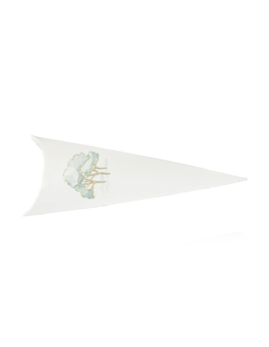 Cono Busta 19cm INTRECCI VERDE con stampa a caldo a rilievo Florentina Scotton