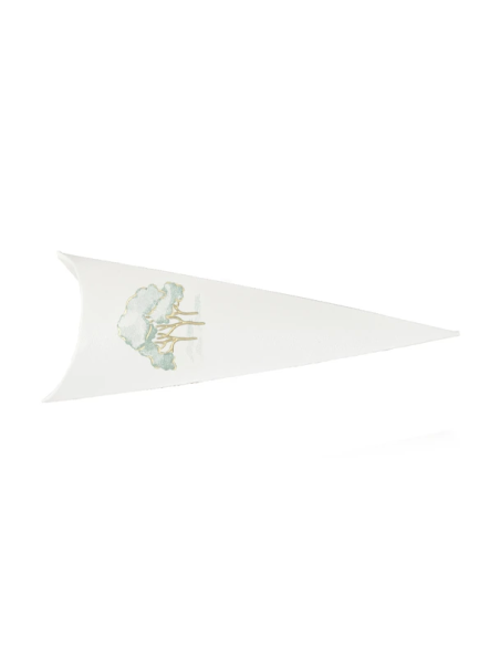 Cono Busta 19cm INTRECCI VERDE con stampa a caldo a rilievo Florentina Scotton
