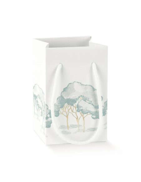 Shopperbox 7x7x12cm con Cordini INTRECCI VERDE Florentina Scotton
