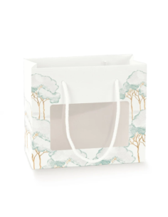 Shopperbox 16x8x14cm con Finsestra PLA e Cordini INTRECCI VERDE Florentina Scotton