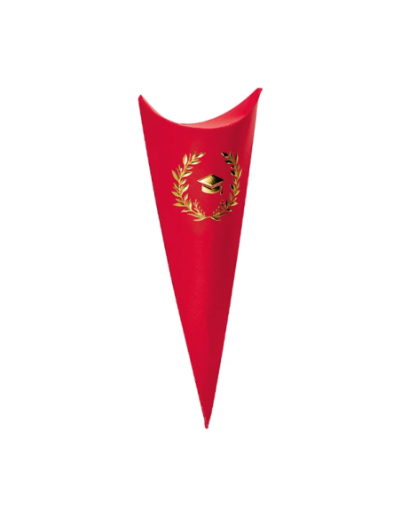 Cono Busta 19cm ALLORO DORATO LINO ROSSO con Stampa a caldo Florentina Scotton