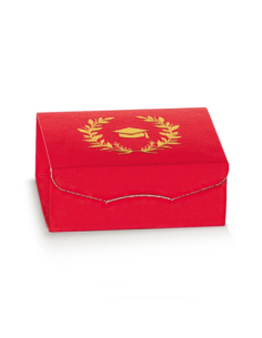 Gift 7x7x3cm ALLORO DORATO LINO ROSSO con Stampa a caldo Florentina Scotton