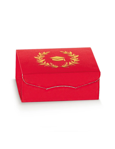 Gift 7x7x3cm ALLORO DORATO LINO ROSSO con Stampa a caldo Florentina Scotton